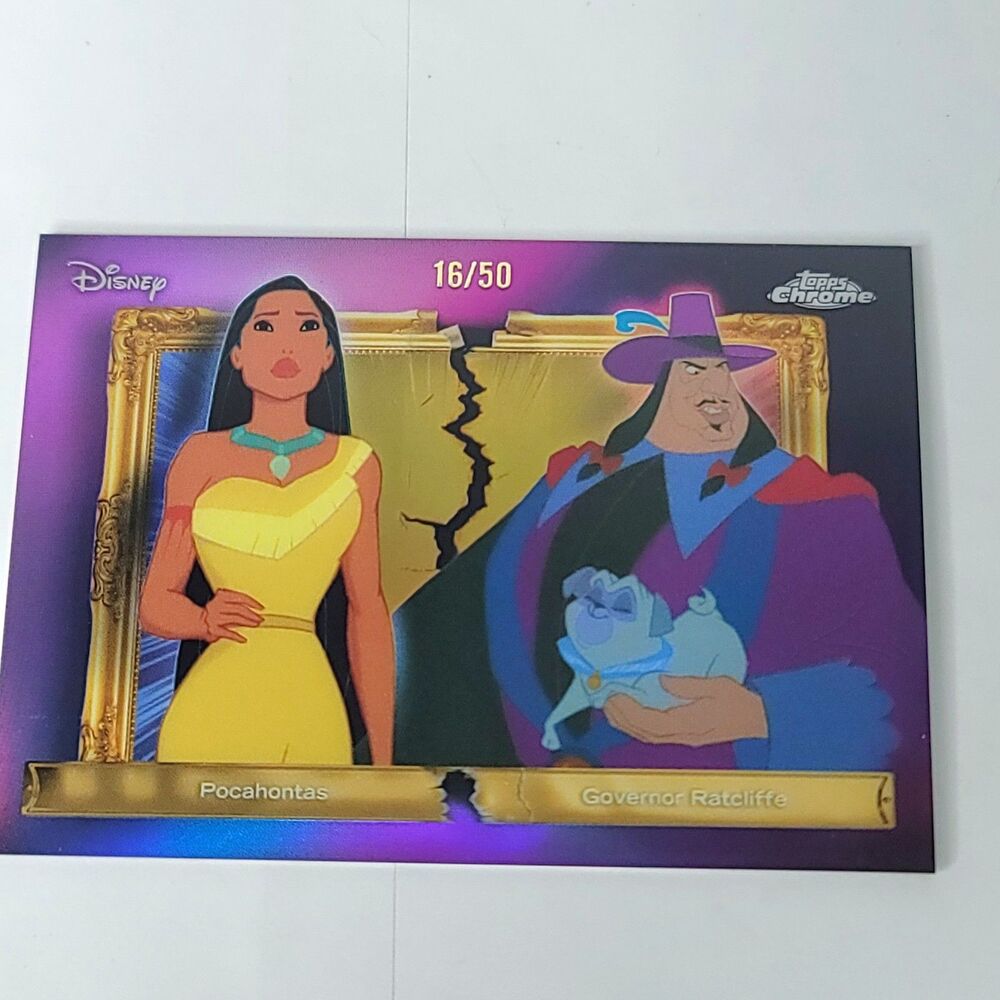 Pocahontas Governor Ratcliffe Topps Chrome Neon Gold Family First Rivals 16/50